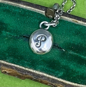 Initial add on…. Sterling silver letter. Handmade initial P charm.