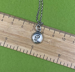 Initial add on…. Sterling silver letter. Handmade initial P charm.