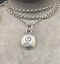 Load image into Gallery viewer, Initial add on…. Sterling silver letter. Handmade initial P charm.