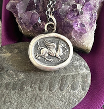 Load image into Gallery viewer, Silver Anchor Necklace Wax Seal Necklace, Nautical Jewelry, sailor pendant, &#39;Hope&#39; pendant.