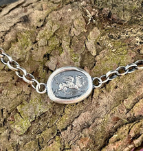 Load image into Gallery viewer, Welsh Dragon chain bracelet.  Choose your size.  Solid sterling silver chain bracelet.