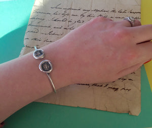 double cuff.... Eloquence and knowledge. Sterling silver.  Unisex, different sizes