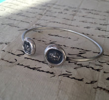 Load image into Gallery viewer, double cuff.... Eloquence and knowledge. Sterling silver.  Unisex, different sizes