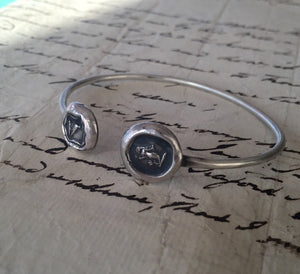 double cuff.... Eloquence and knowledge. Sterling silver.  Unisex, different sizes